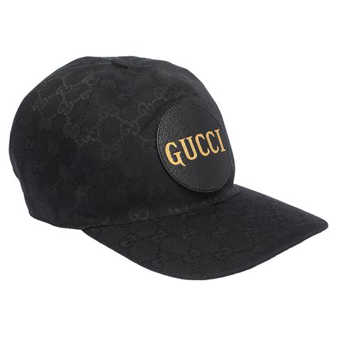 gucci black canvas baseball cap